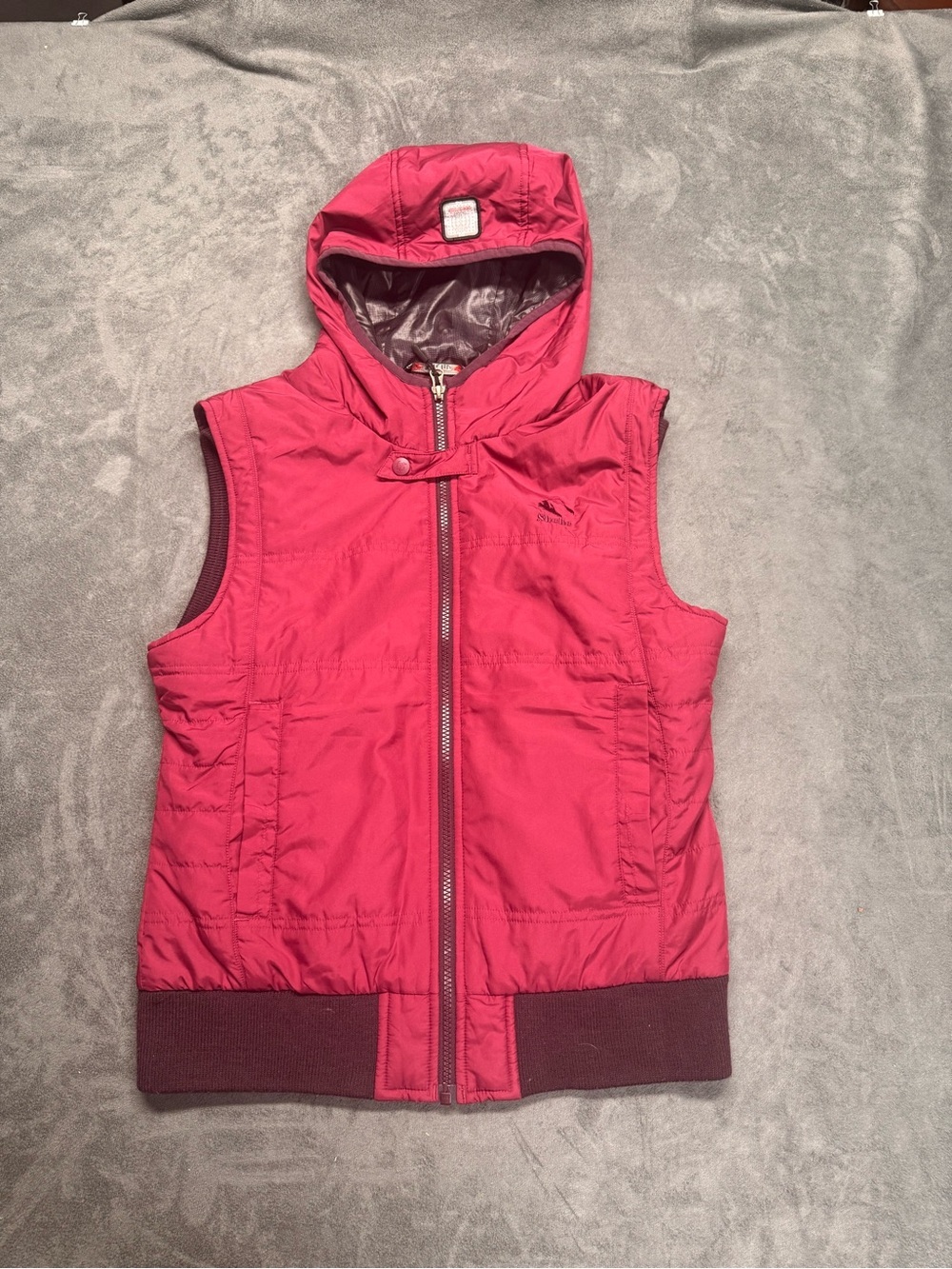 Women’s Hooded Rasberry Quilted Vest